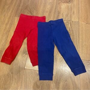 Primary bundle Red and Blue Leggings 18-24 months